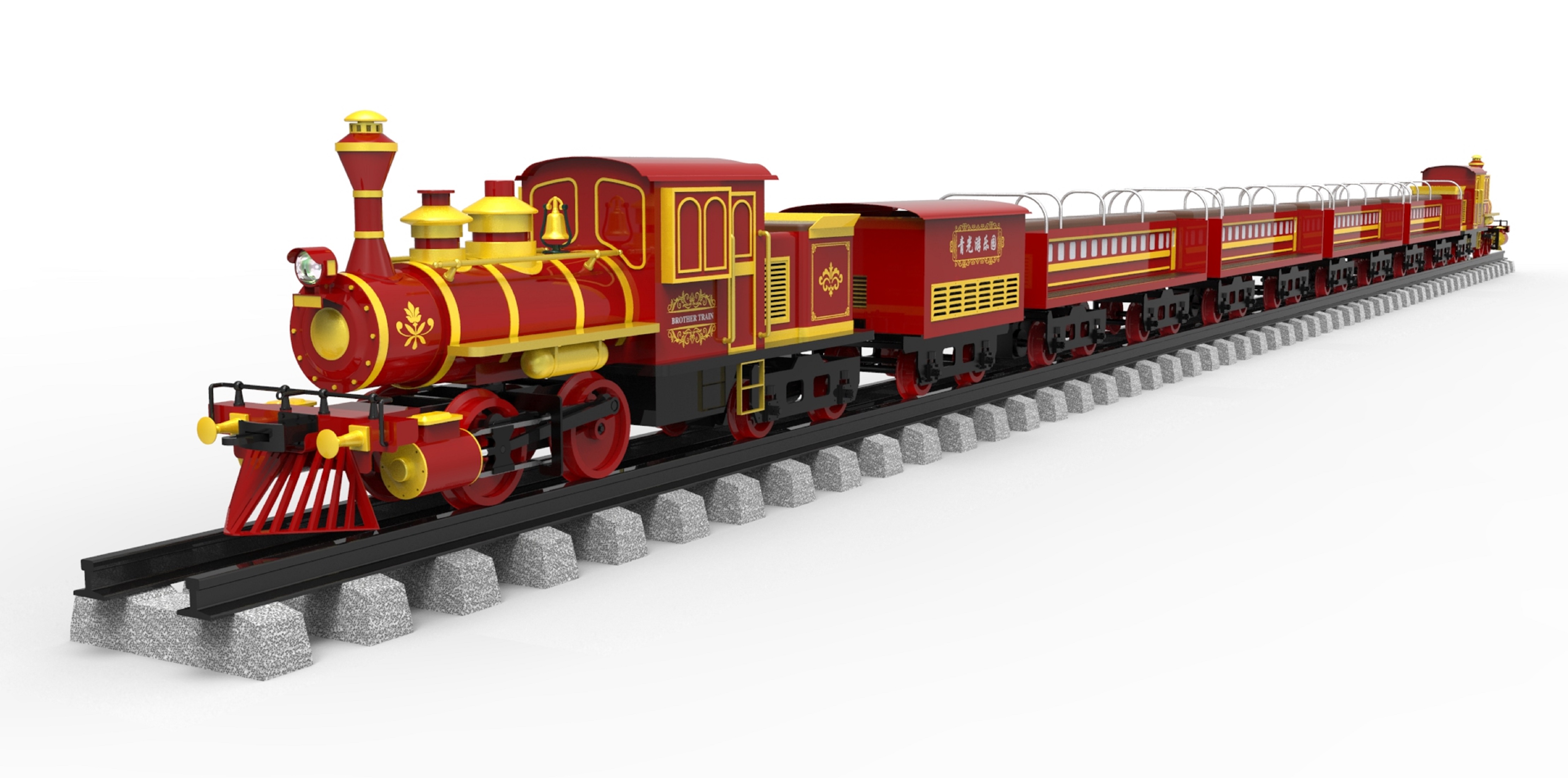 游乐园蒸汽复古观光小火车